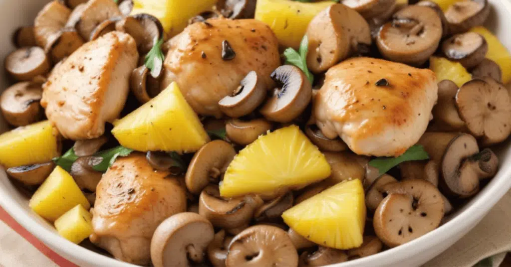 Pineapple Mushroom Chicken ,Pineapple and Mushroom with Chicken Recipe