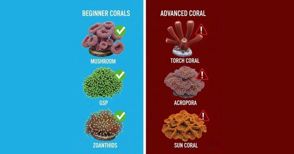 Saltwater Coral Guide: Top 10 Corals Beginners Won’t Kill Coral Beginners vs Advances Coral
